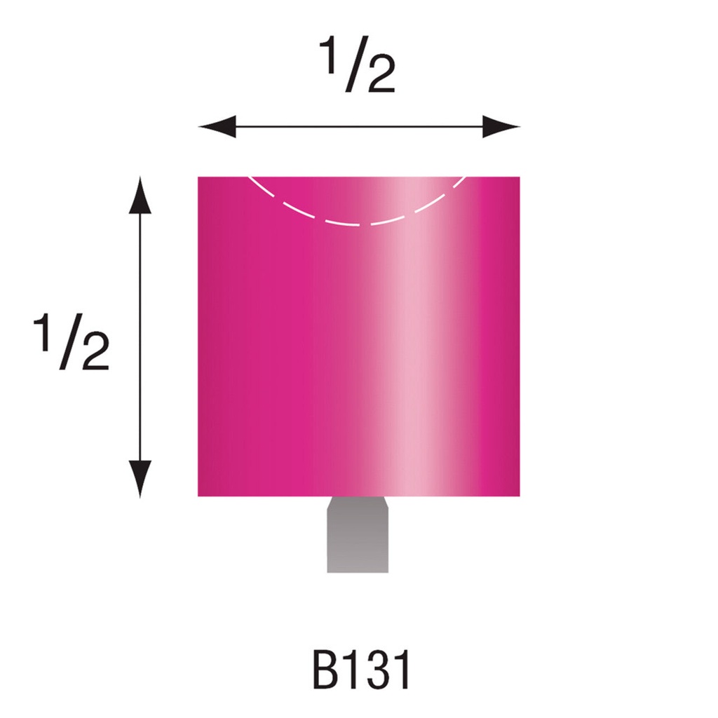 B123 Pink Mounted Points 1/8" Shank (Pkg of 24)