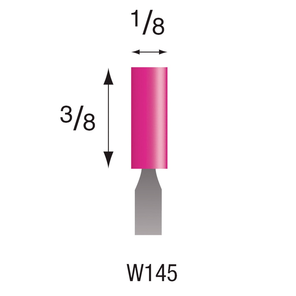 W144 Pink Mounted Points 1/8" Shank (Pkg of 24)