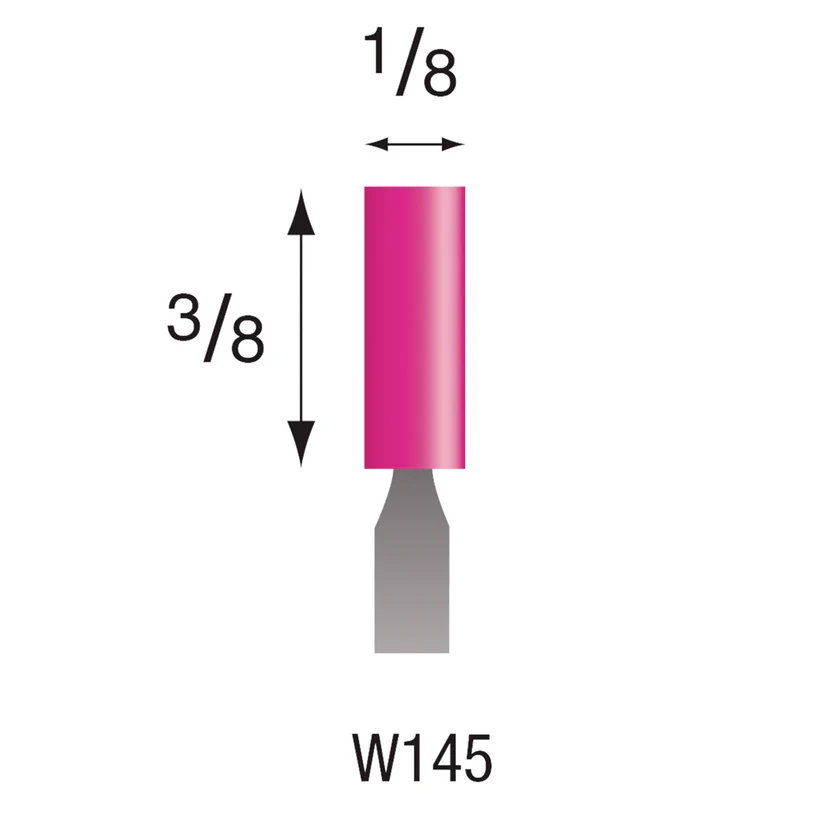 [340-1453] W145 Pink Mounted Points 3mm Shank (Pkg of 24)