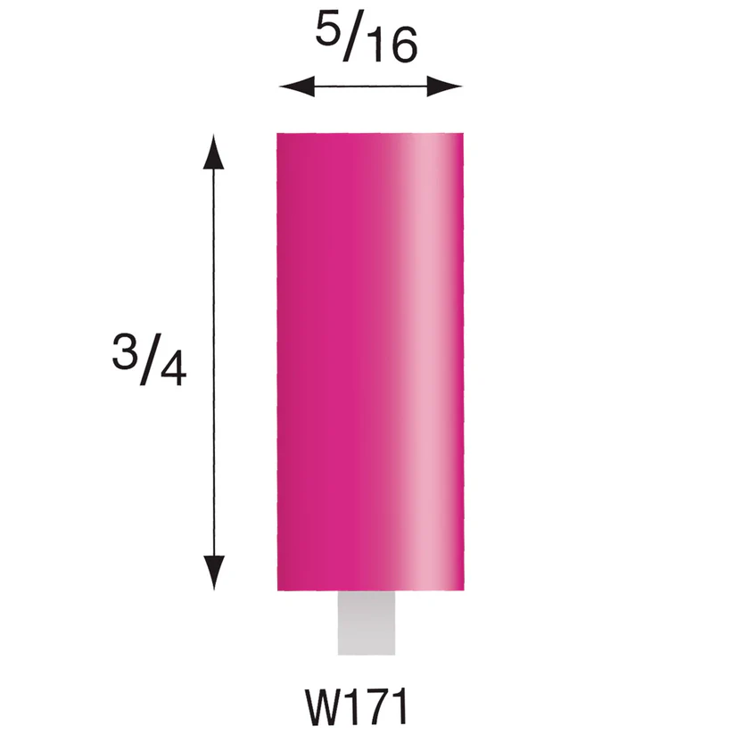 [340-1713] W171 Pink Mounted Points 3mm Shank (Pkg of 24)