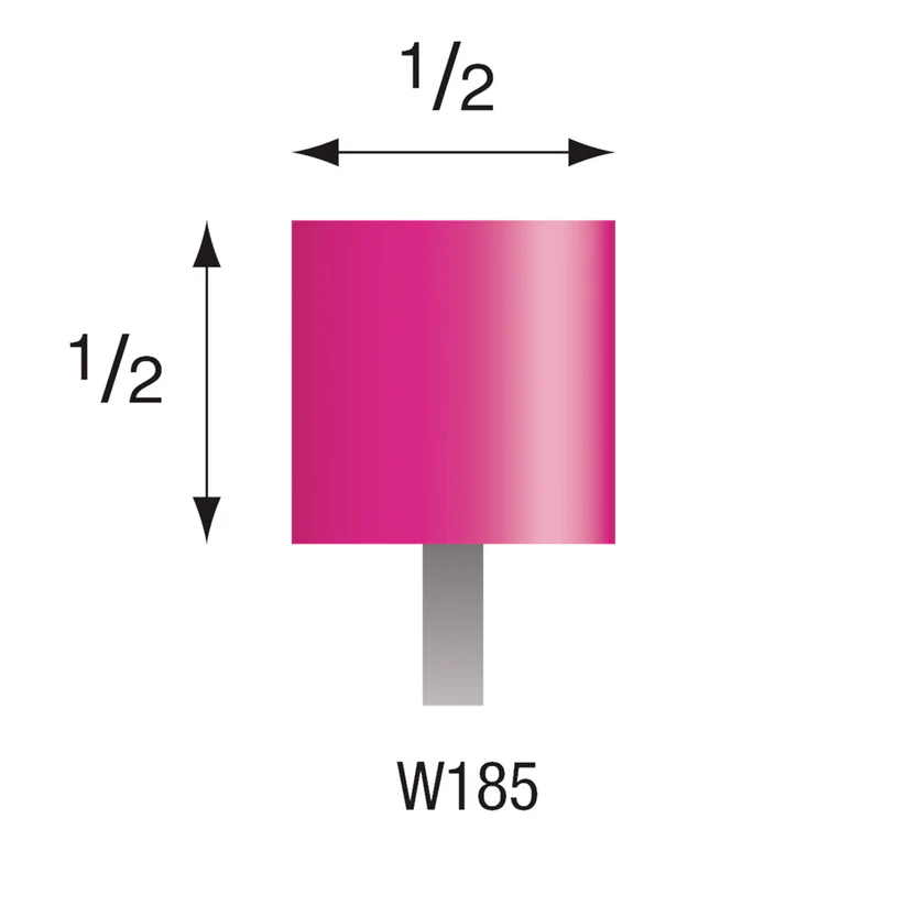 W185 Pink Mounted Points 1/8" Shank (Pkg of 24)