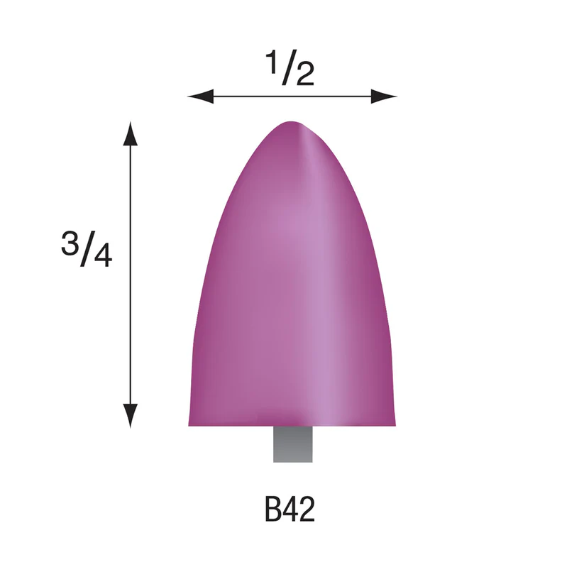 B42 Purple Mounted Points 3mm Shank (Pkg of 24)