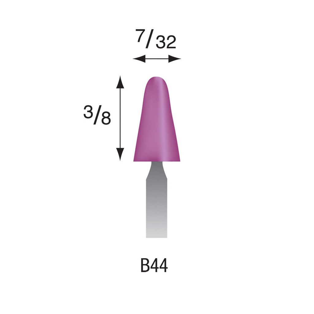 B44 Purple Mounted Points 1/8" Shank (Pkg of 24)