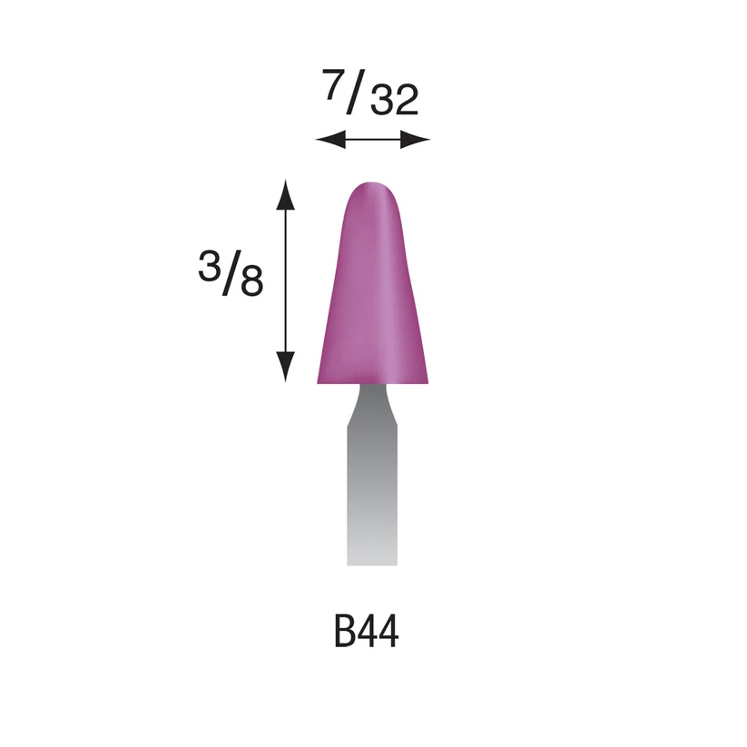 B44 Purple Mounted Points 3mm Shank (Pkg of 24)