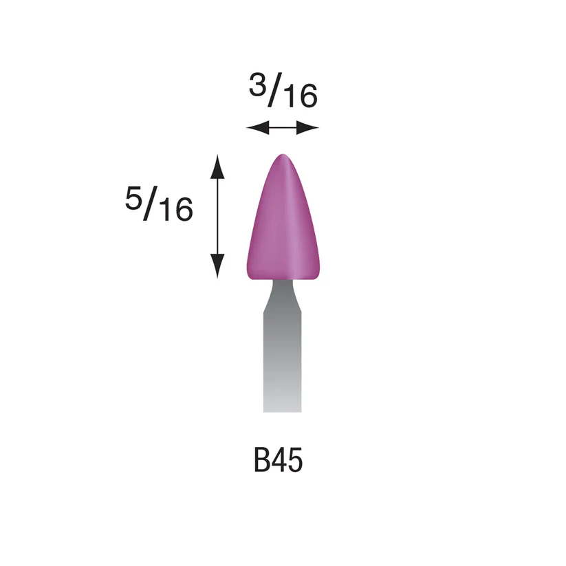 B45 Purple Mounted Points 3mm Shank (Pkg of 24)