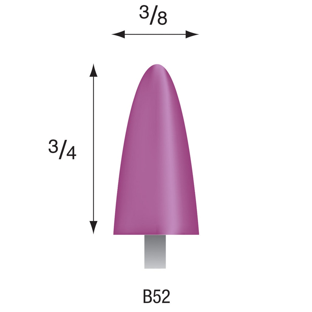 B52 Purple Mounted Points 1/8" Shank (Pkg of 24)