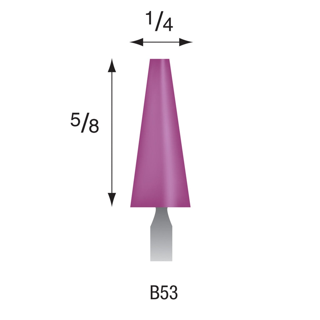 B53 Purple Mounted Points 1/8" Shank (Pkg of 24)