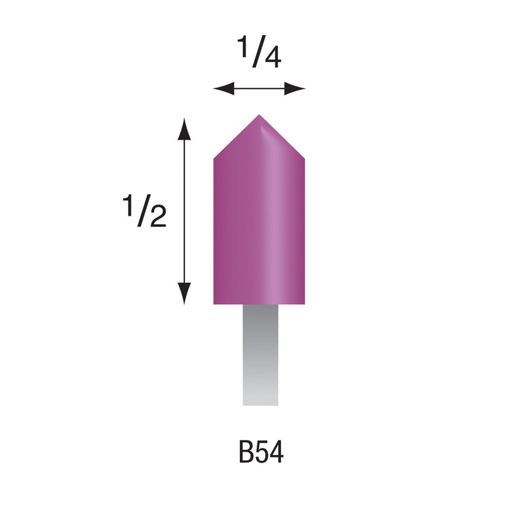 B54 Purple Mounted Points 1/8" Shank (Pkg of 24)