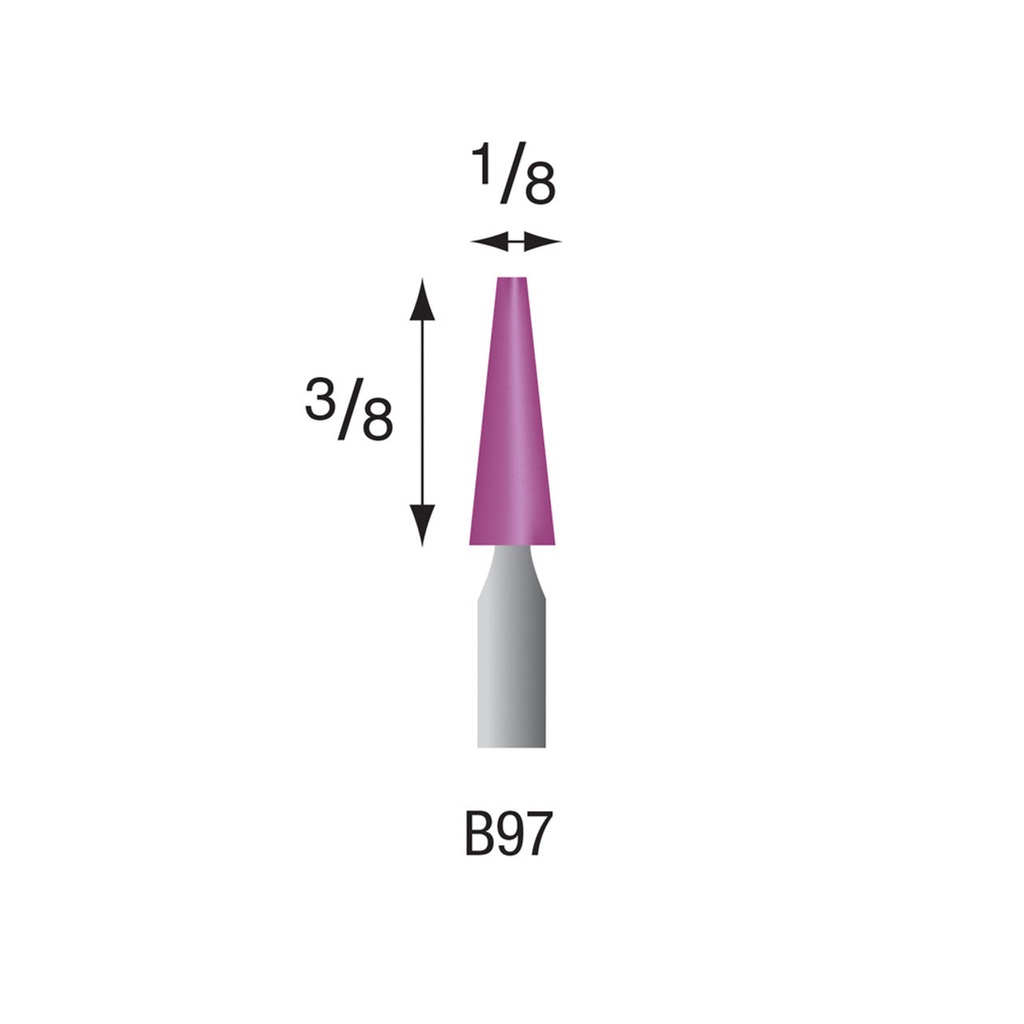 B97 Purple Mounted Points 1/8" Shank (Pkg of 24)