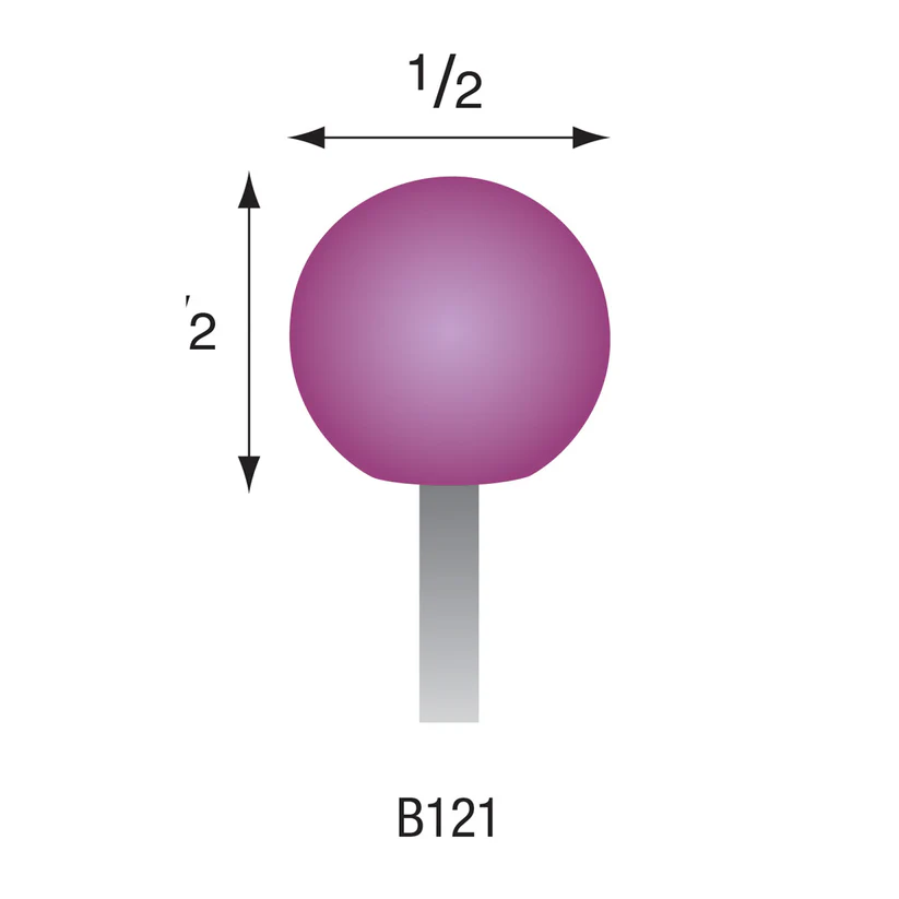 B121 Purple Mounted Points 3mm Shank (Pkg of 24)