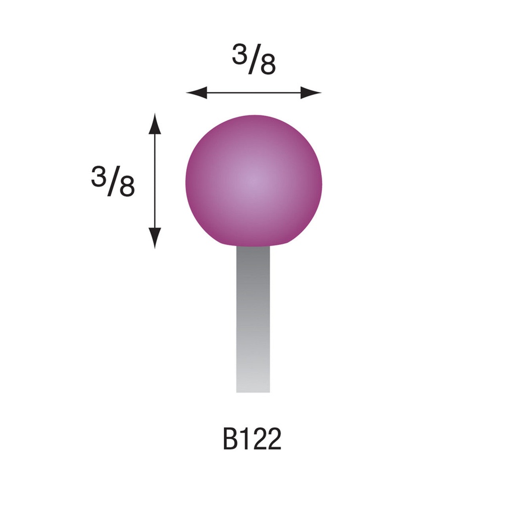 B122 Purple Mounted Points 1/8" Shank (Pkg of 24)
