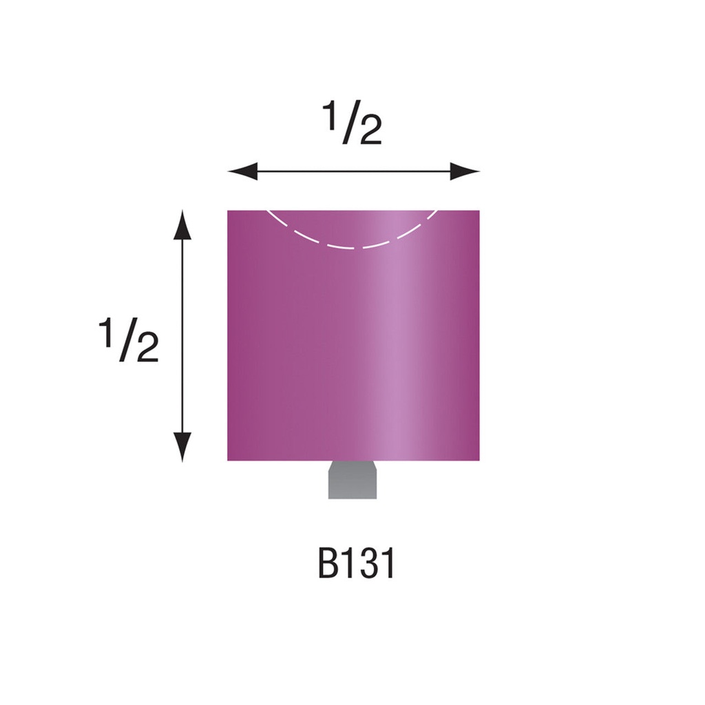 [345-1310] B131 Purple Mounted Points 1/8" Shank (Pkg of 24)