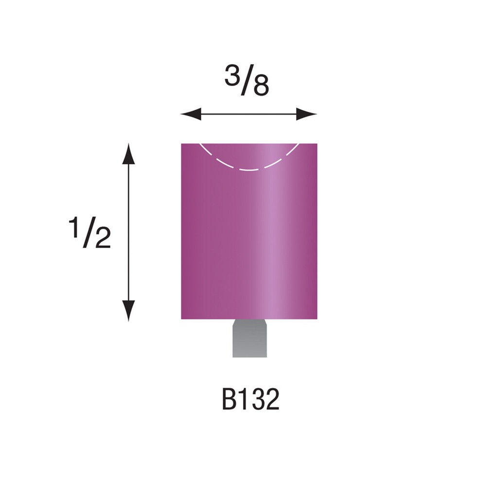 B132 Purple Mounted Points 1/8" Shank (Pkg of 24)