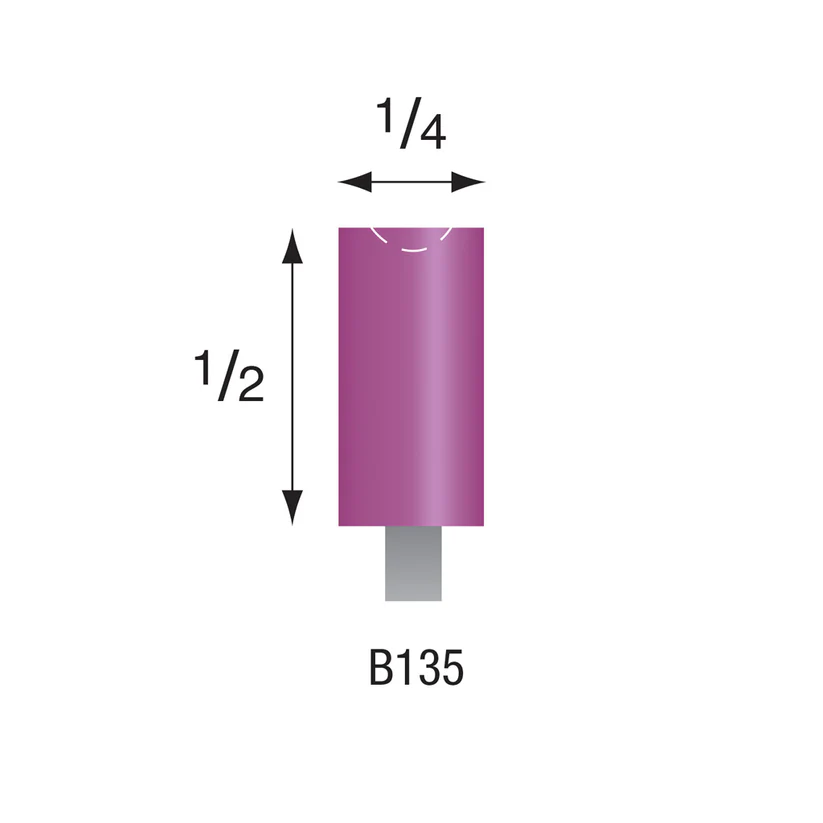 B135 Purple Mounted Points 3mm Shank (Pkg of 24)