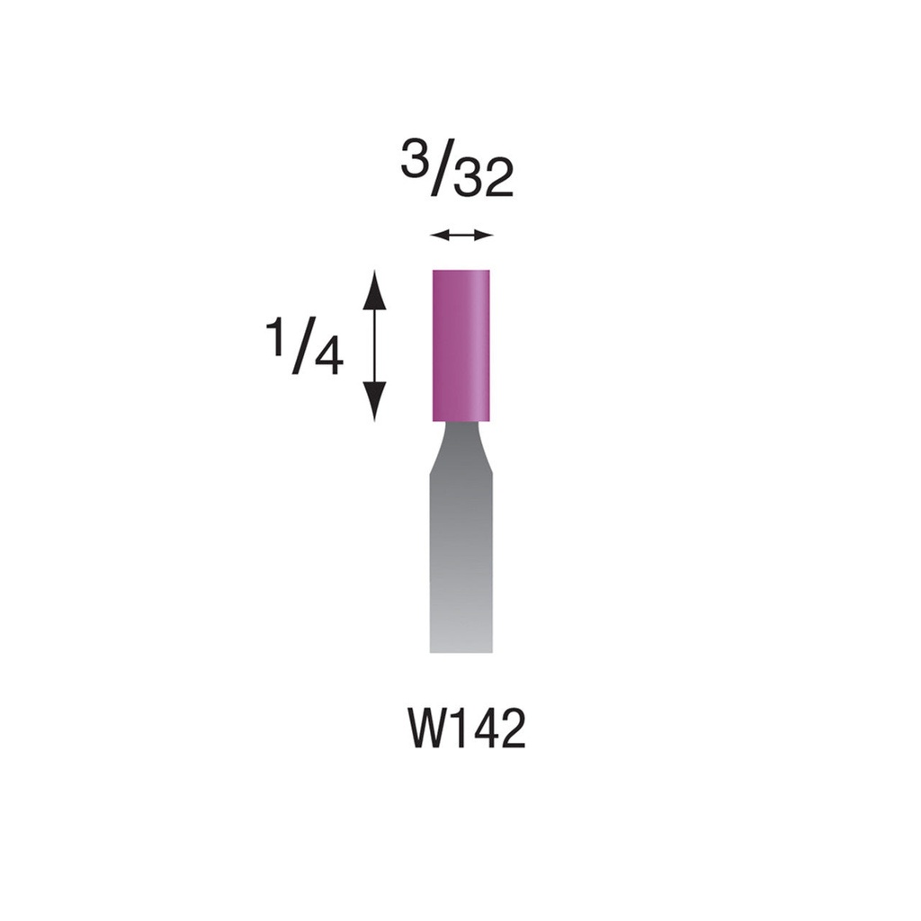 W142 Purple Mounted Points 1/8" Shank (Pkg of 24)