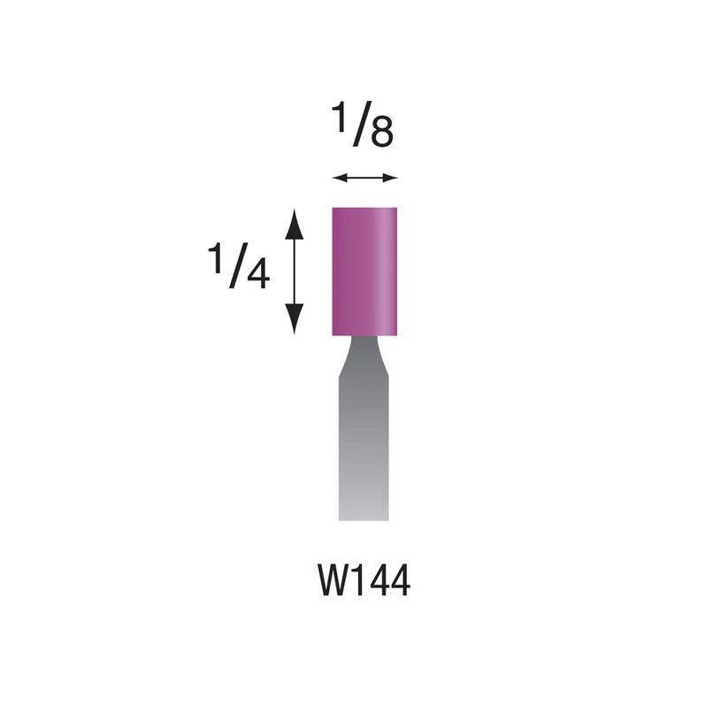 [345-1443] W144 Purple Mounted Points 3mm Shank (Pkg of 24)