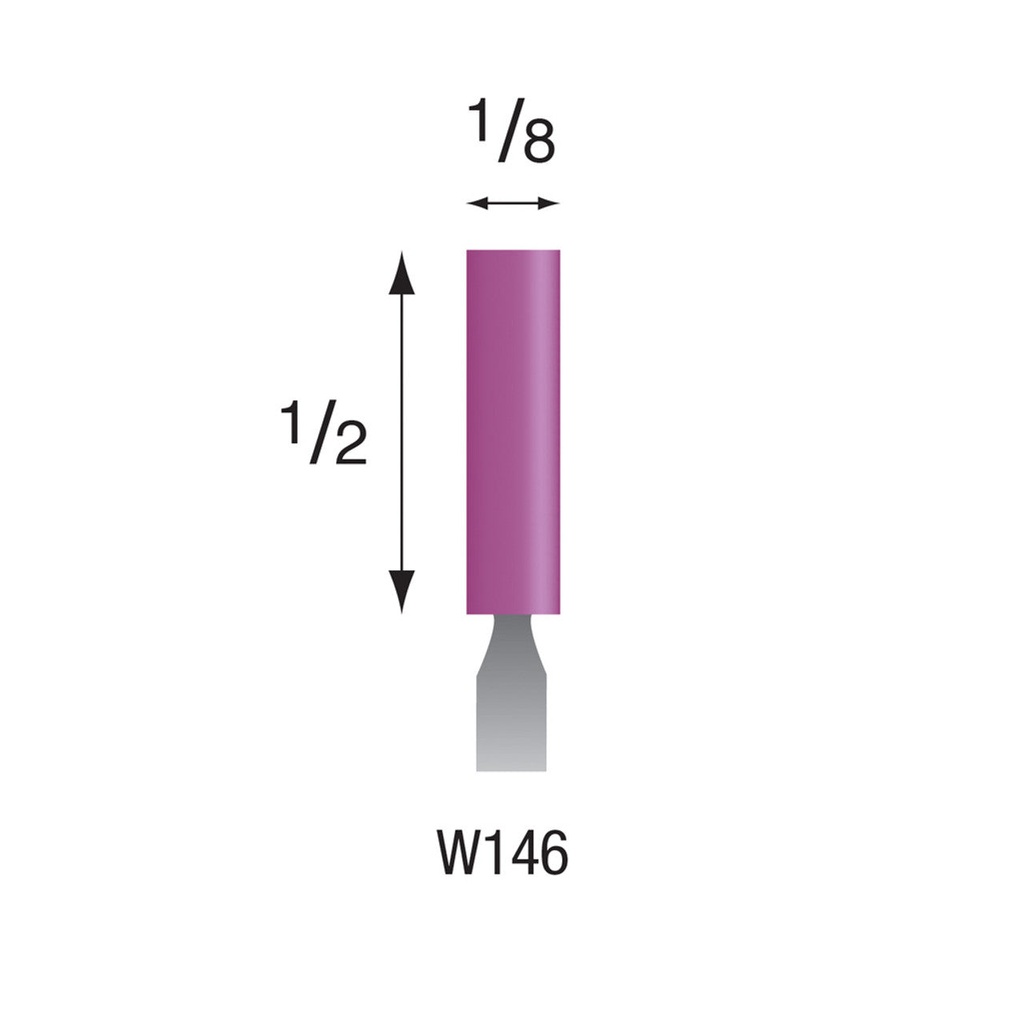 W146 Purple Mounted Points 1/8" Shank (Pkg of 24)