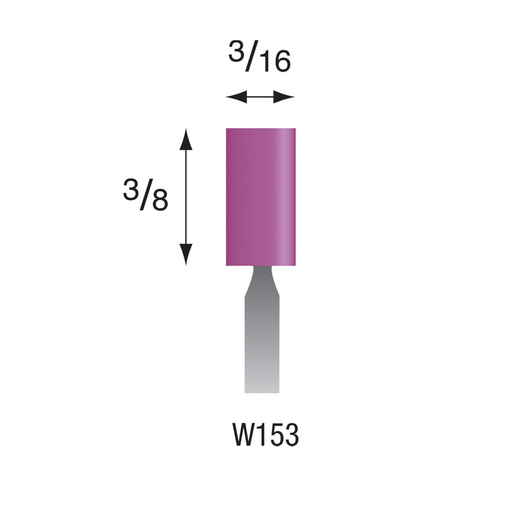 W153 Purple Mounted Points 1/8" Shank (Pkg of 24)