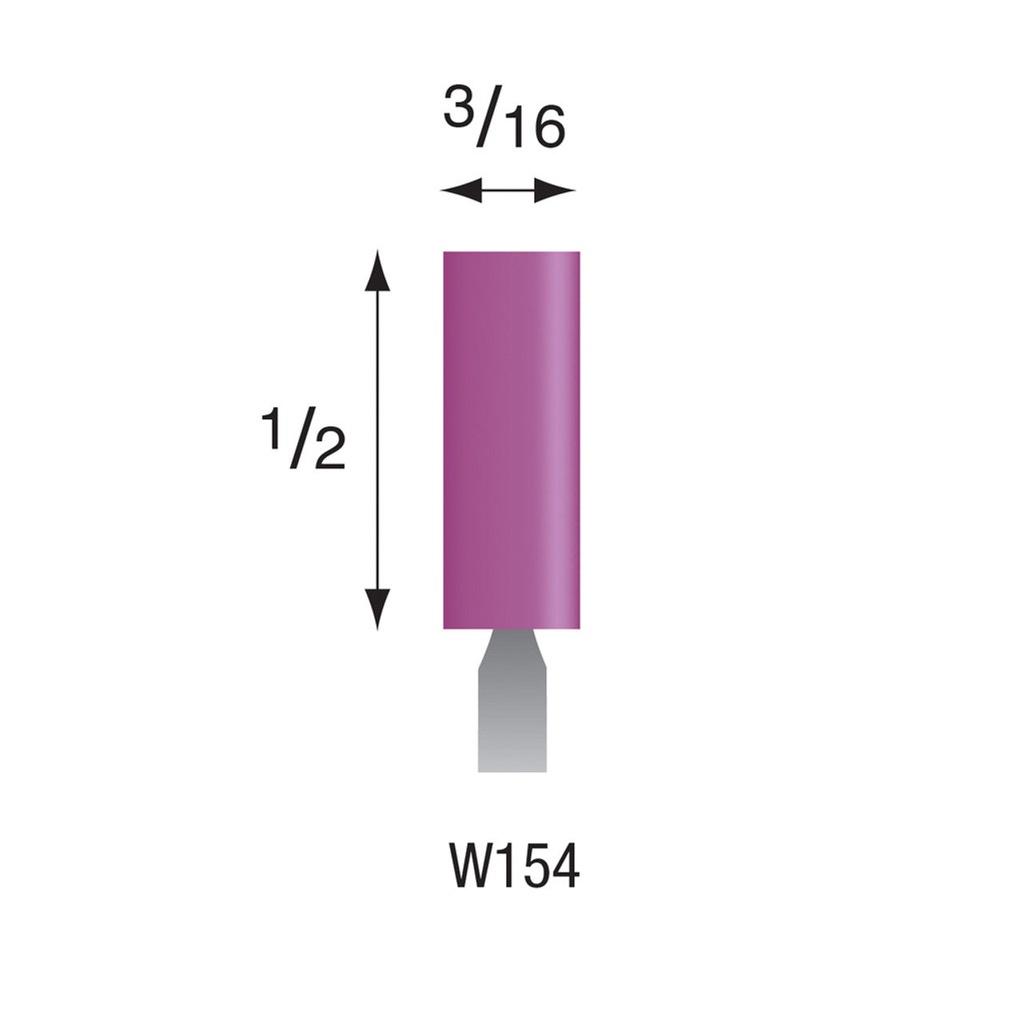 W154 Purple Mounted Points 1/8" Shank (Pkg of 24)