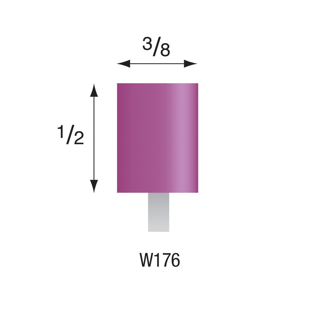W176 Purple Mounted Points 1/8" Shank (Pkg of 24)