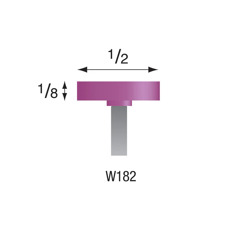 W182 Purple Mounted Points 3mm Shank (Pkg of 24)