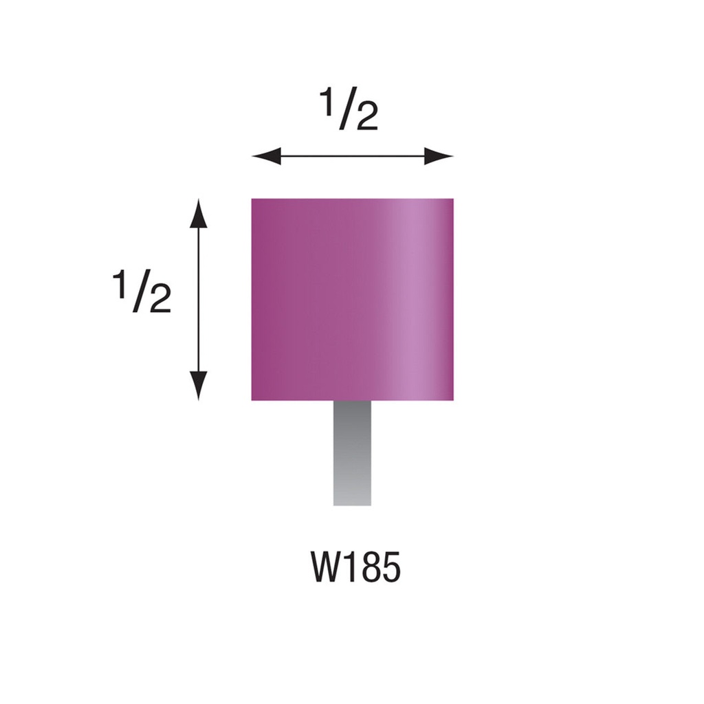 W185 Purple Mounted Points 1/8" Shank (Pkg of 24)
