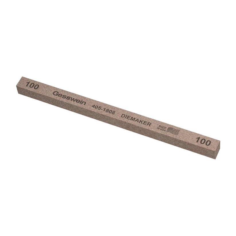 [405-1808] Gesswein® Diemaker Stones - 3/8" x 3/8" x 6", 100 Grit  (Pkg. of 12)