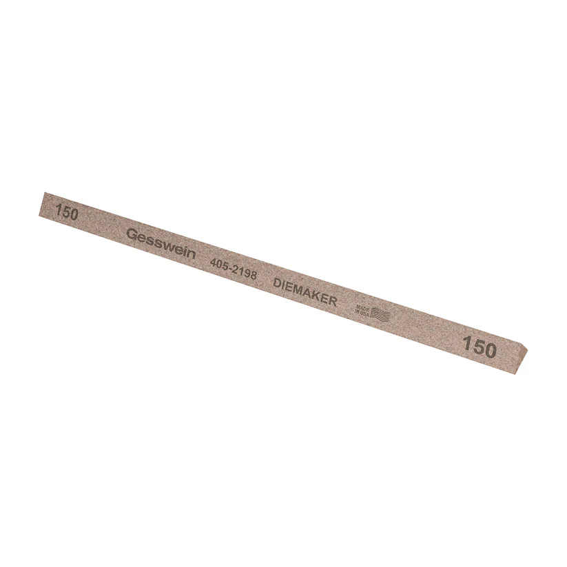 [405-2198] Gesswein® Diemaker Stones - 3/8" Triangle x 6", 150 Grit  (Pkg. of 12)