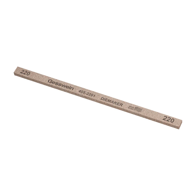 [405-2201] Gesswein® Diemaker Stones - 1/4" x 1/8" x 6", 220 Grit  (Pkg. of 12)