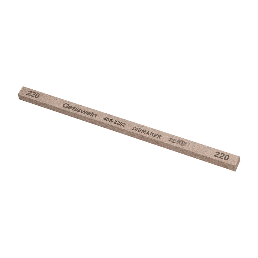 [405-2202] Gesswein® Diemaker Stones - 1/4" x 1/4" x 6", 220 Grit  (Pkg. of 12)