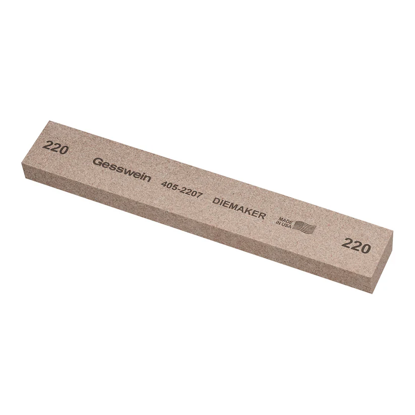 [405-2207] Gesswein® Diemaker Stones - 1" x 1/2" x 6", 220 Grit  (Pkg. of 6)