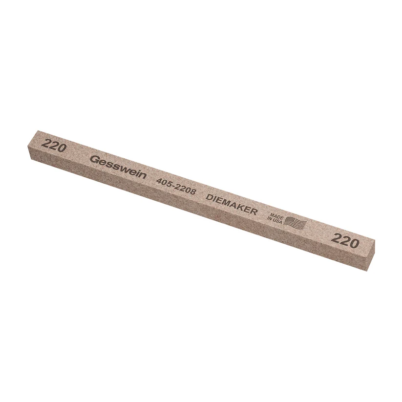 [405-2208] Gesswein® Diemaker Stones - 3/8" x 3/8" x 6", 220 Grit  (Pkg. of 12)