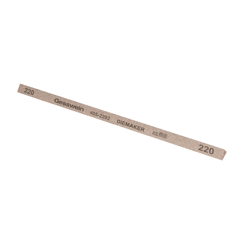 Gesswein® Diemaker Stones - 1/4" Triangle x 6", 220 Grit  (Pkg. of 12)