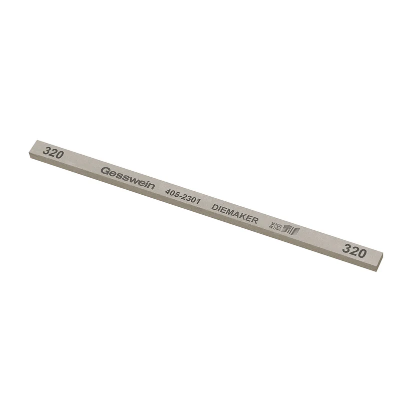 [405-2301] Gesswein® Diemaker Stones - 1/4" x 1/8" x 6", 320 Grit  (Pkg. of 12)