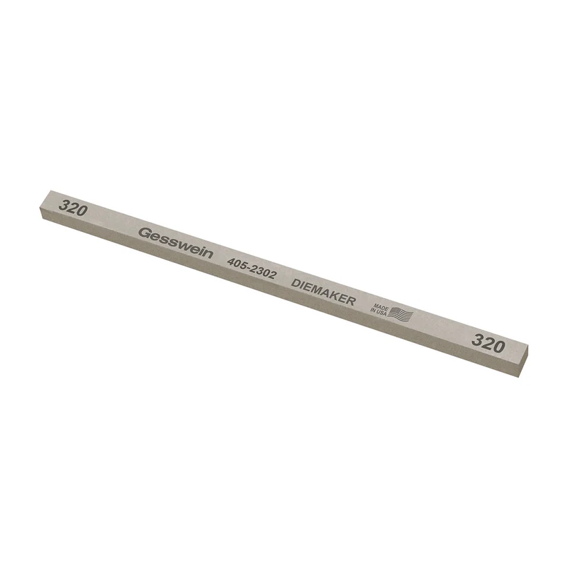 [405-2302] Gesswein® Diemaker Stones - 1/4" x 1/4" x 6", 320 Grit  (Pkg. of 12)