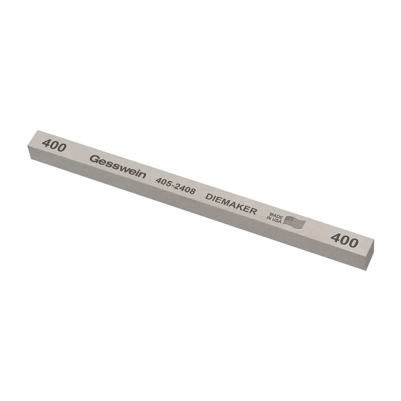 [405-2408] Gesswein® Diemaker Stones - 3/8" x 3/8" x 6", 400 Grit  (Pkg. of 12)