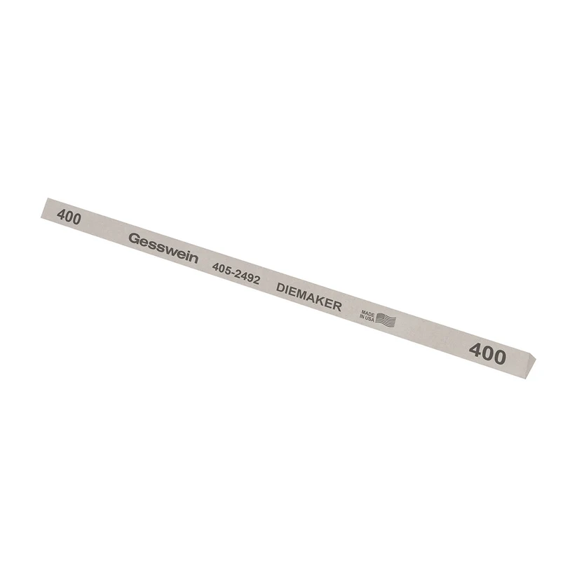 [405-2492] Gesswein® Diemaker Stones - 1/4" Triangle x 6", 400 Grit  (Pkg. of 12)