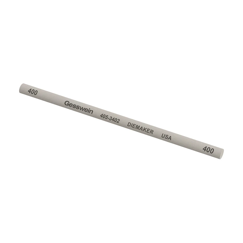 [405-3402] Gesswein® Diemaker Stones - 1/4" Round x 6", 400 Grit  (Pkg. of 6)