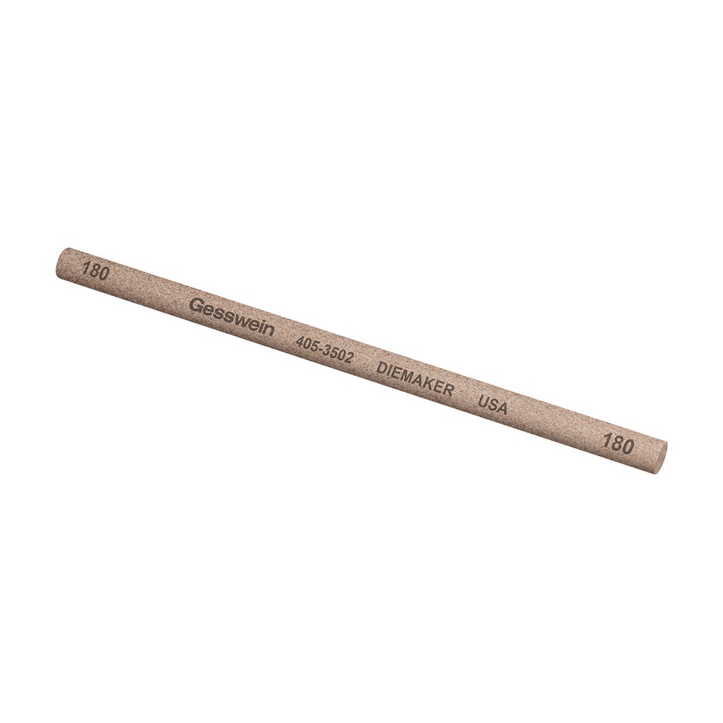 [405-3502] Gesswein® Diemaker Stones - 1/4" x 6", Round, 180 Grit  (Pkg. of 6)
