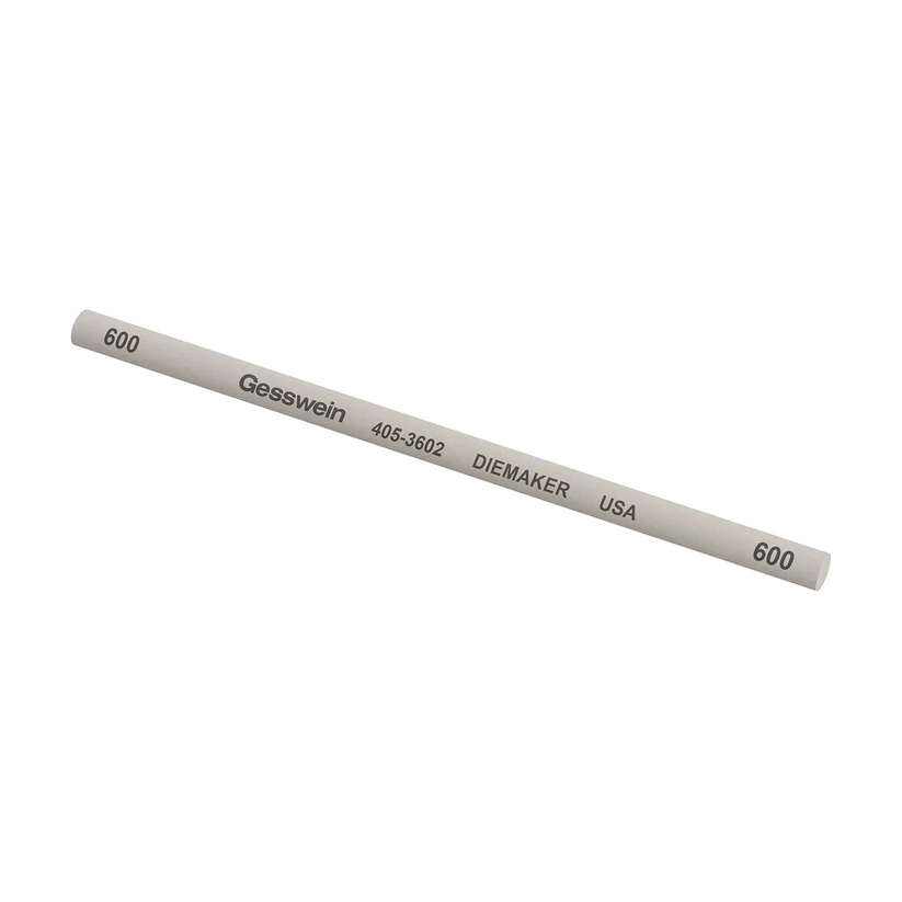 [405-3602] Gesswein® Diemaker Stones - 1/4" Round x 6", 600 Grit  (Pkg. of 6)