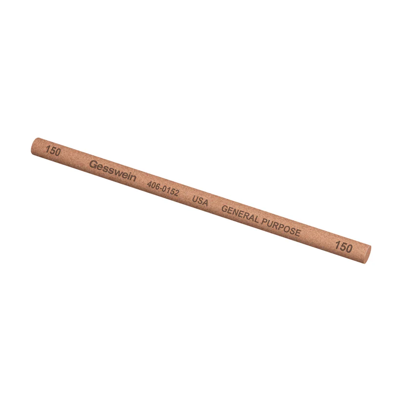 Gesswein® General Purpose Stones - 1/4" Round x 6", 150 Grit  (Pkg. of 6)
