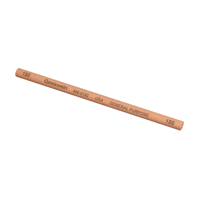 Gesswein® General Purpose Stones - 1/4" Round x 6", 180 Grit  (Pkg. of 6)