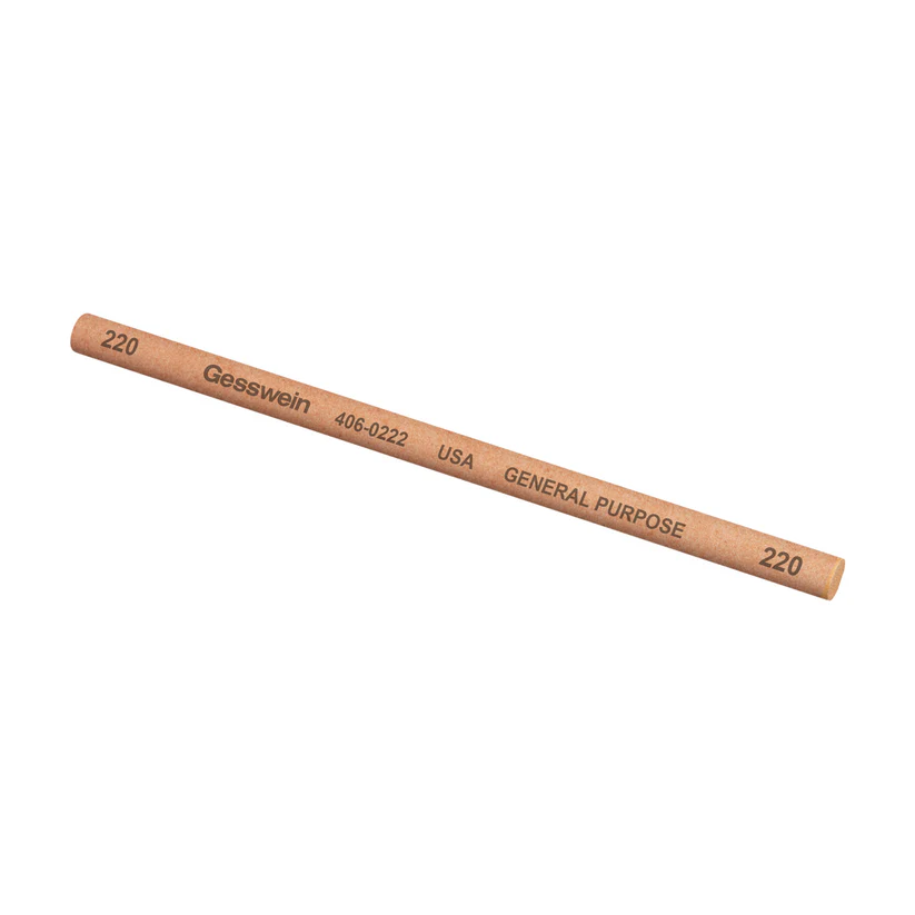 Gesswein® General Purpose Stones - 1/4" Round x 6", 220 Grit  (Pkg. of 6)