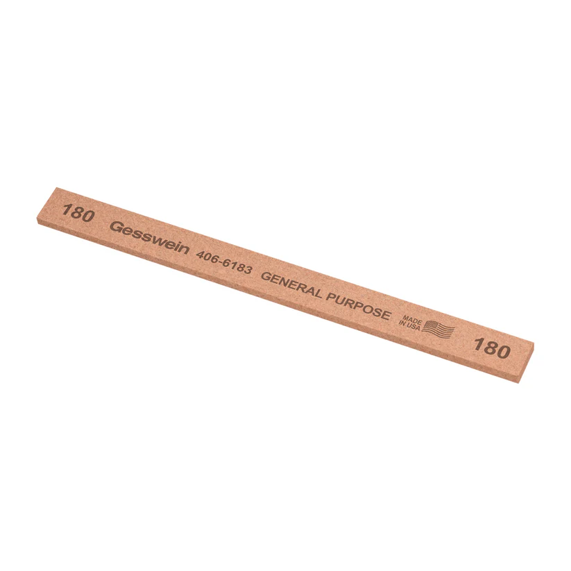 [406-6183] Gesswein® General Purpose Stones - 1/2" x 1/8" x 6", 180 Grit  (Pkg. of 12)