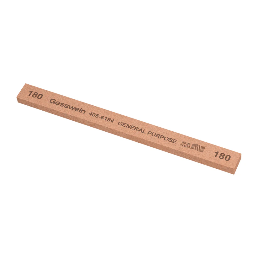Gesswein® General Purpose Stones - 1/2" x 1/4" x 6", 180 Grit  (Pkg. of 12)