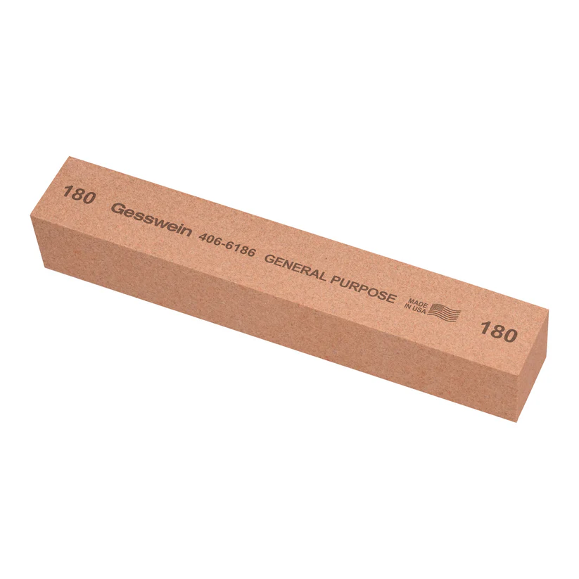 Gesswein® General Purpose Stones - 1" x 1" x 6", 180 Grit  (Pkg. of 6)