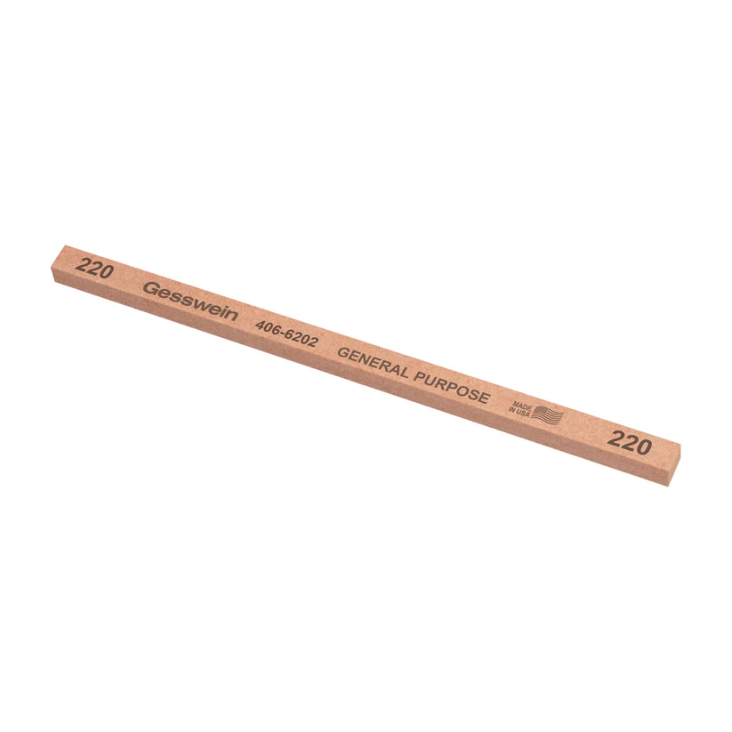 Gesswein® General Purpose Stones - 1/4" x 1/4" x 6", 220 Grit  (Pkg. of 12)