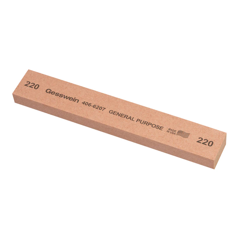 Gesswein® General Purpose Stones - 1" x 1/2" x 6", 220 Grit  (Pkg. of 6)