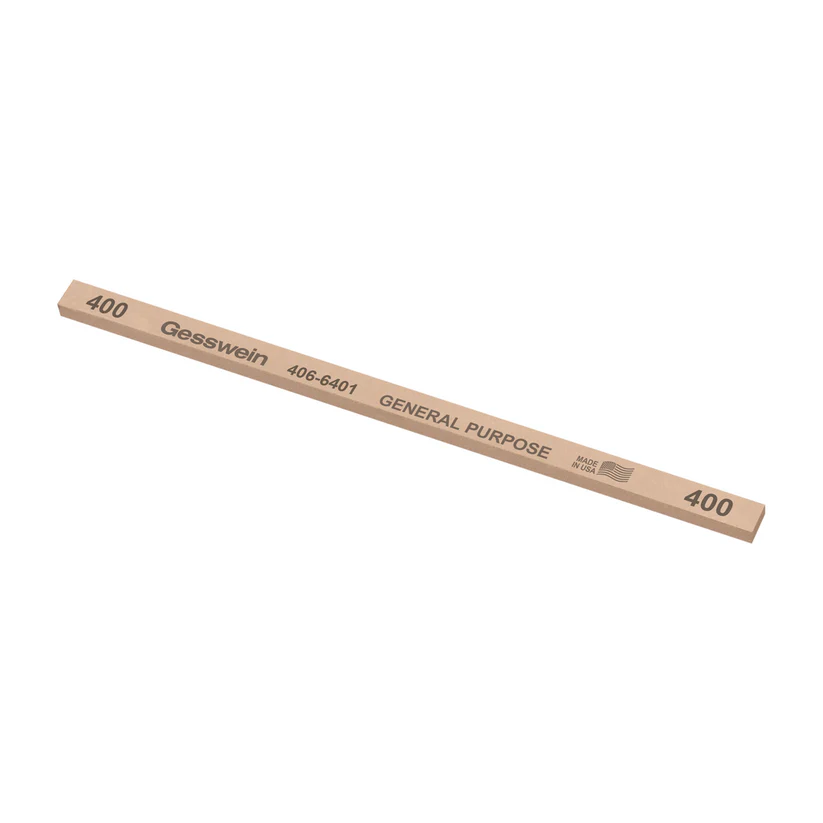 Gesswein® General Purpose Stones - 1/4" x 1/8" x 6", 400 Grit  (Pkg. of 12)