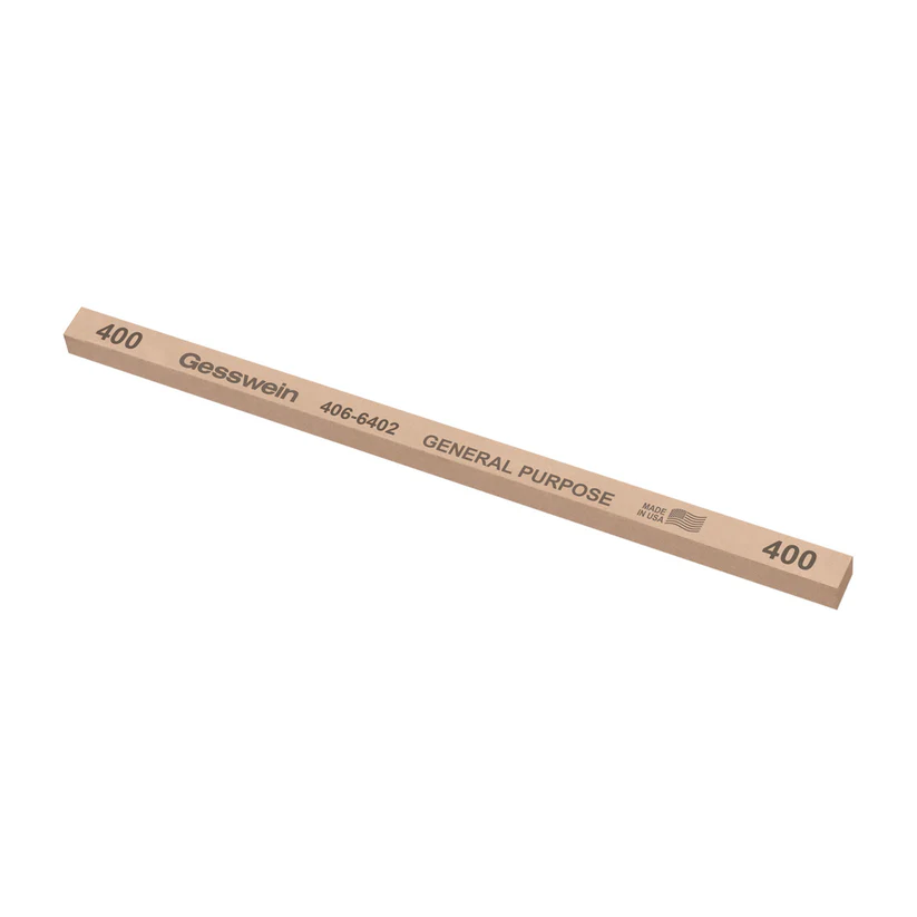 Gesswein® General Purpose Stones - 1/4" x 1/4" x 6", 400 Grit  (Pkg. of 12)